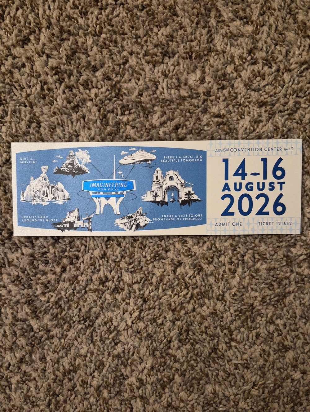 D23 Expo 2026 - WDI Imagineering Horizons Souvenir Ticket